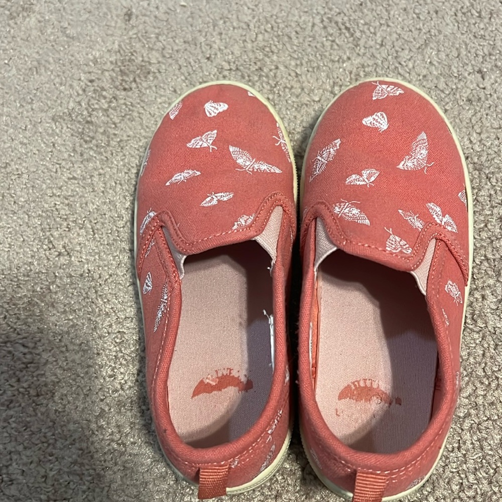Toddler girl butterfly slip-on shoe